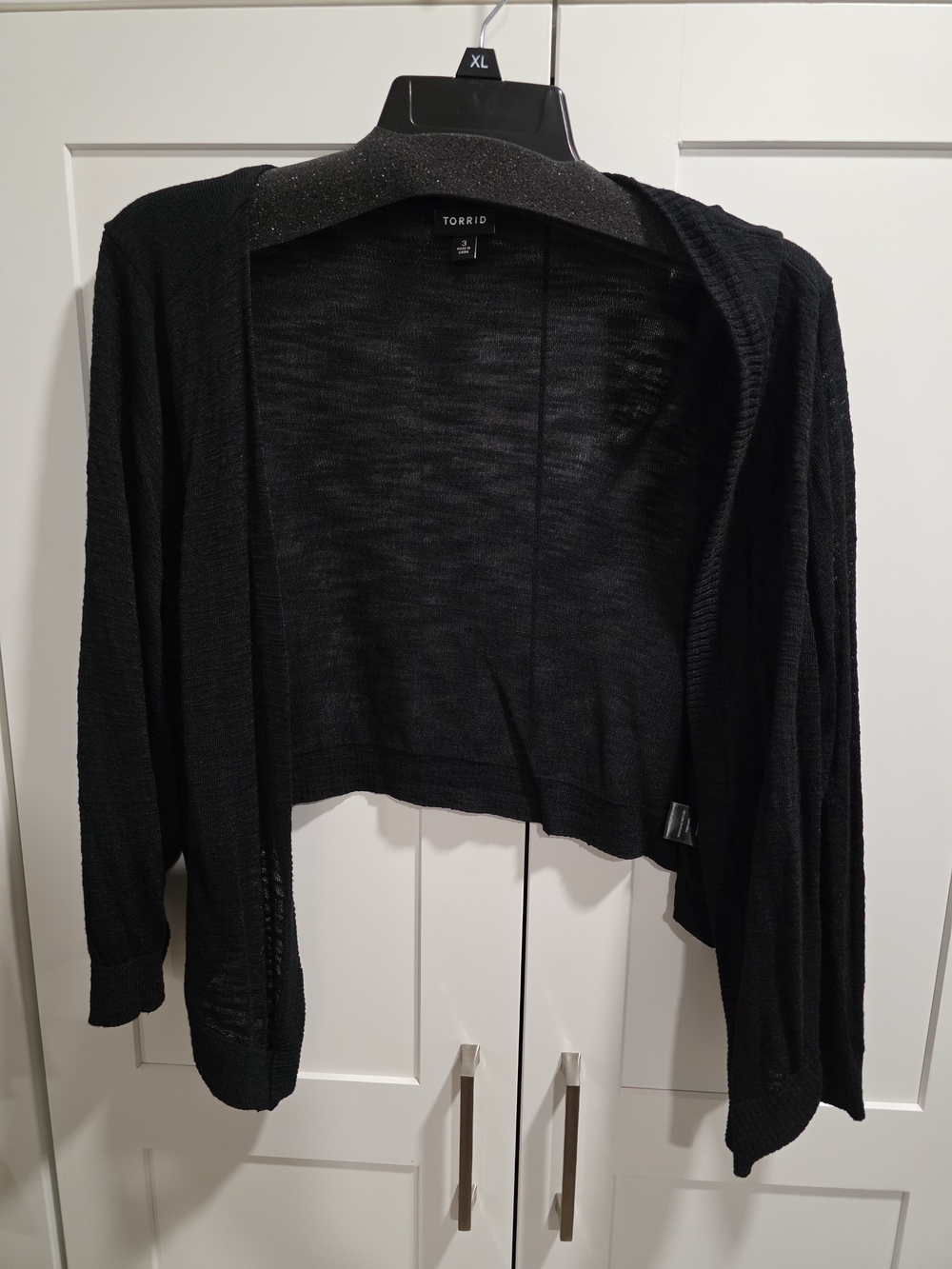torrid Black Draped Open-Front Cardigan